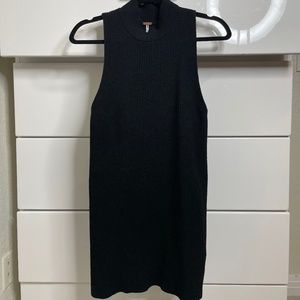 Free people knitted black mini dress